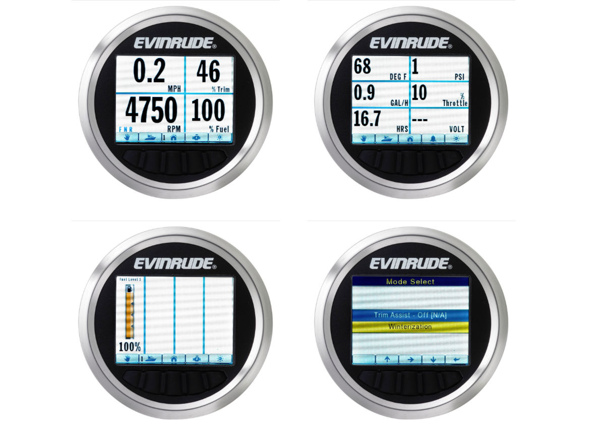 Evinrude Releases New Nautilus Engine Gauges Panbo