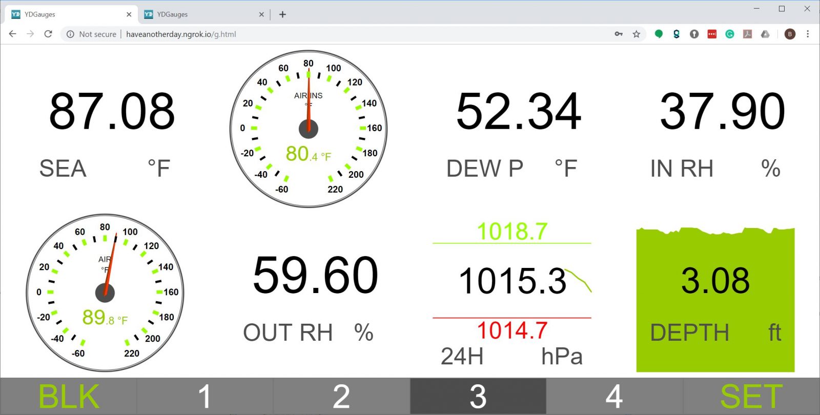 Environmental conditions aboard Have Another Day