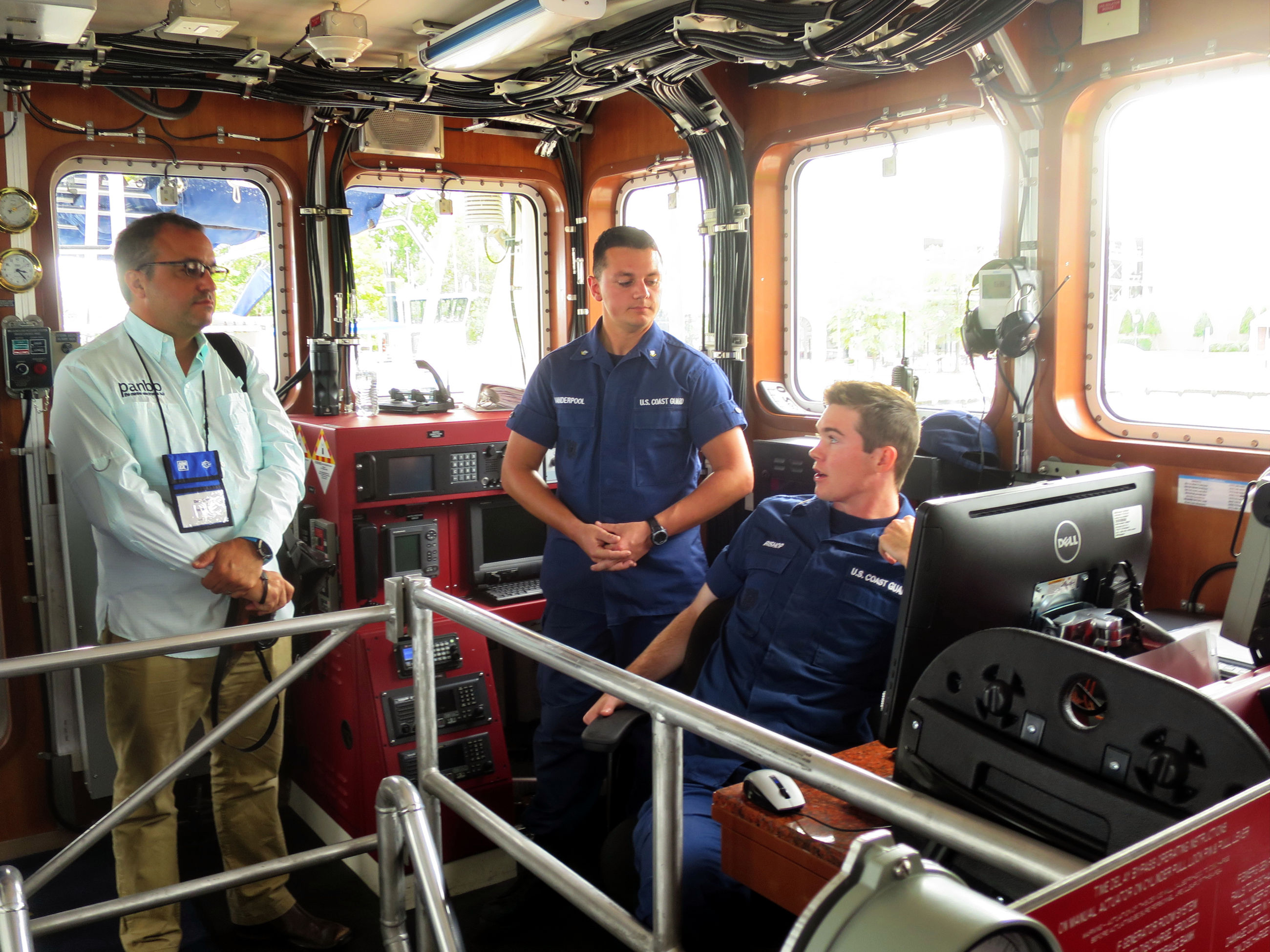 Touring a USCG fast response cutter at NMEA/RTCM Conference